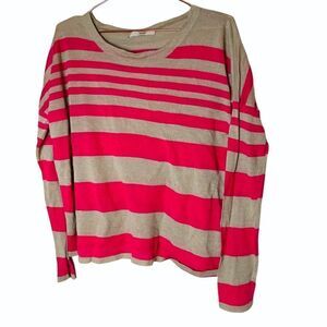 EUC Francesca’s Issi Red Striped Sweater Top Medium
